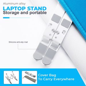 Aai Shappat Tabletop Laptop Stand/ Laptop Holder Riser Computer Stand/ Adjustable Aluminum Foldable Portable Notebook Stand
